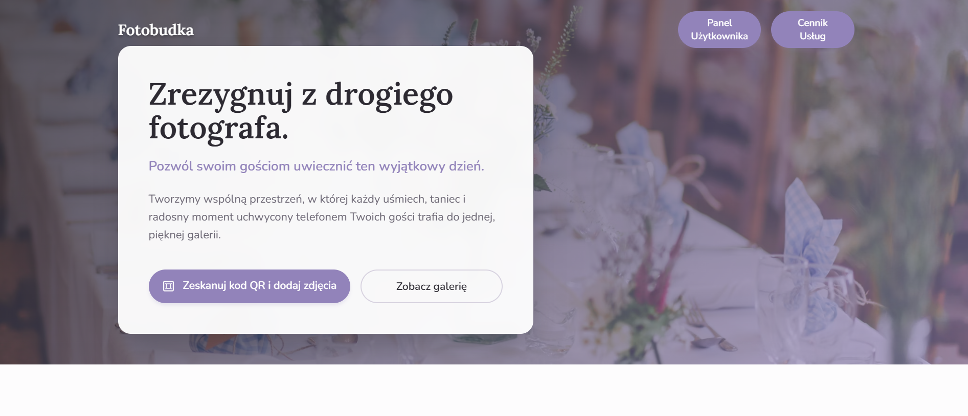 Fotobudka landing page